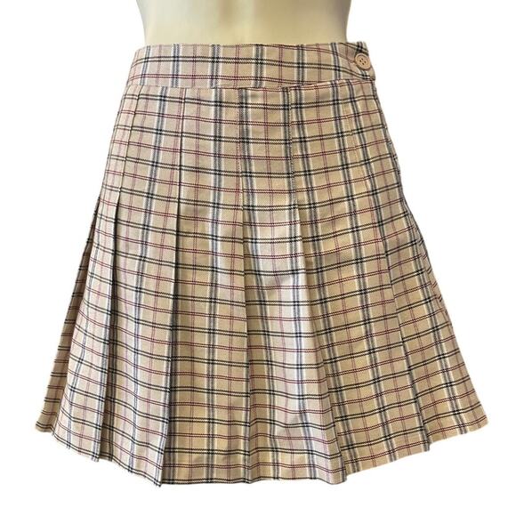 Stylish Women’s Hesperus Plaid Midi Skirt Size XL – Cinched Waist a Flirty Twist - Picture 1 of 2